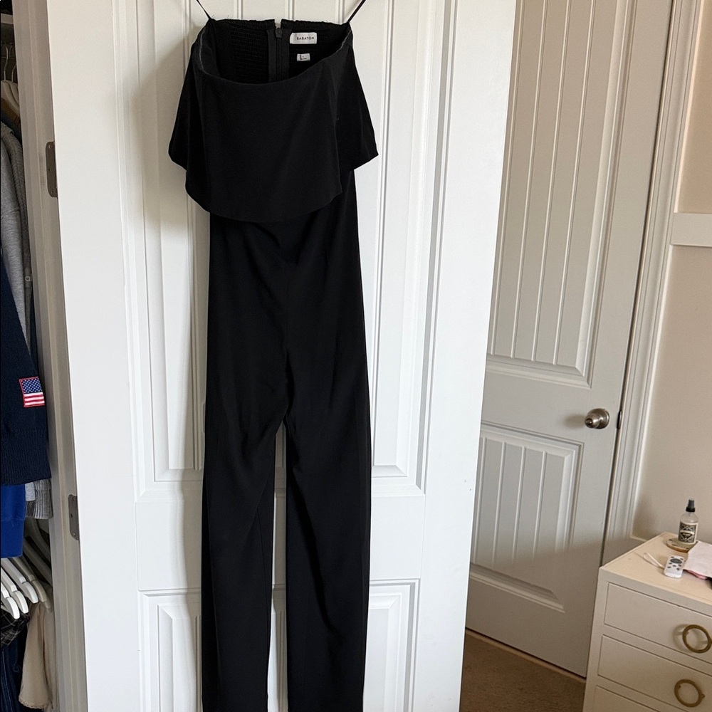 Aritzia Elegant Black Strapless Jumpsuit